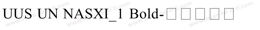 UUS UN NASXI_1 Bold字体转换